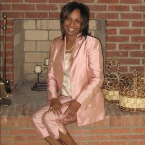 Rena Rowan 100% silk pink jacket